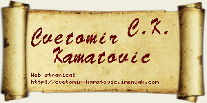 Cvetomir Kamatović vizit kartica